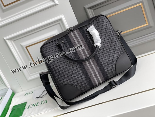 Bottega veneta高端男包 98052 寶緹嘉手工編織原廠進口胎牛皮男士手袋 BV經典款男士手提公事包  gxz1371